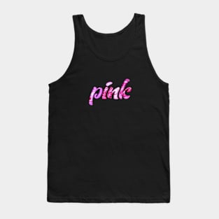 Pink Text Tank Top